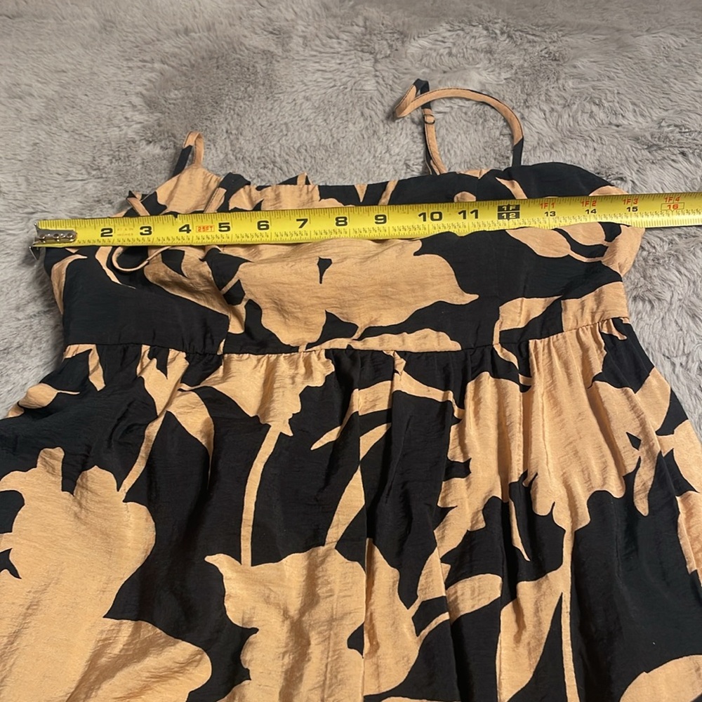 A New Day Black and Tan Floral Maxi Dress - Picture 4 of 6